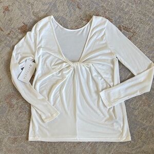 Athleta Waterfall Front LS Top